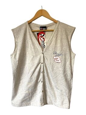 NWT Vintage Chase Authentics Dale Earnhardt 3 Sleeveless Vest Shirt Grey L